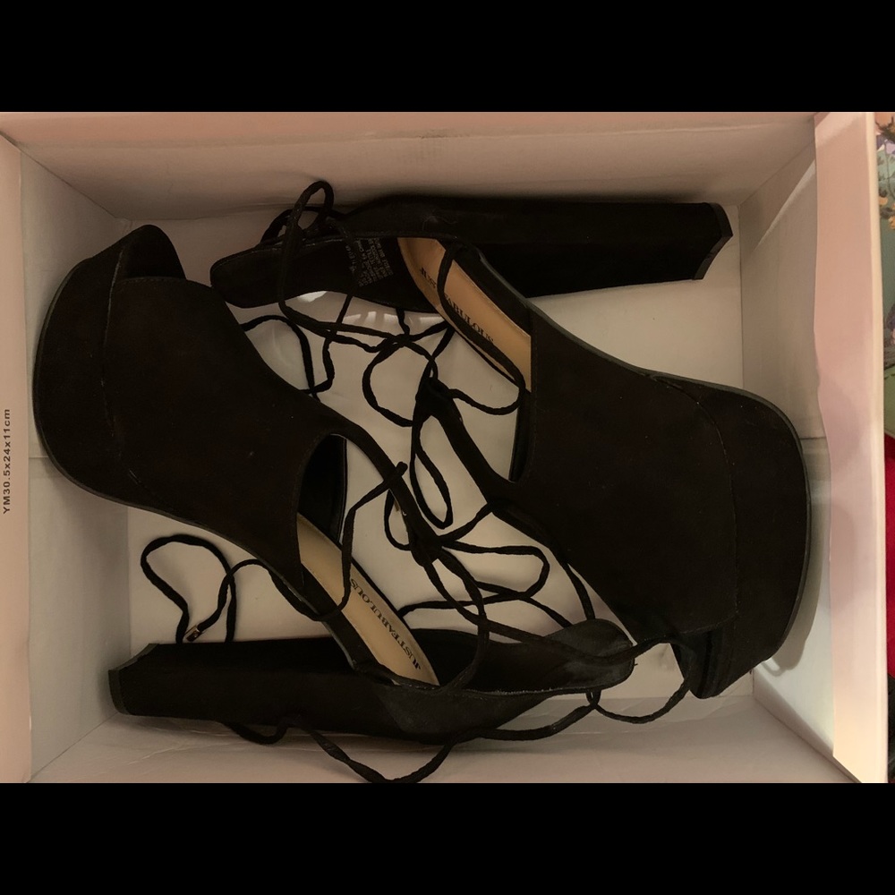 Block heel wedges